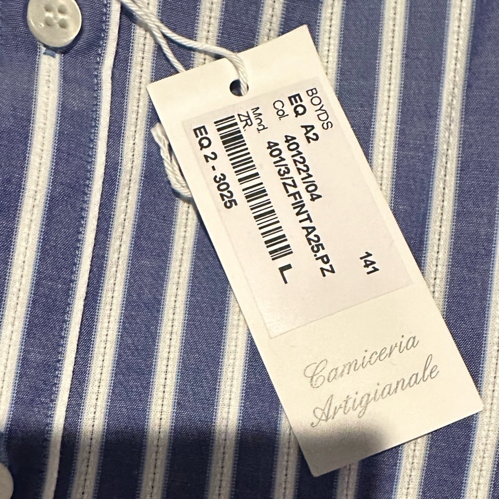 NWT Camiceria Artigianale dress shirt by Gianmarco- Large - Picture 7 of 7